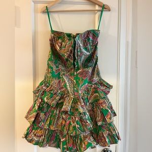 Anthropologie Ruffle Corset Mini Dress by Love the Label